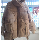 Amfeov New Korean Winter Coat Women Loose Ins Cotton Padded cropped Parkas Ukraine Bomber Autumn Jacket Basic Jackets Outerwear