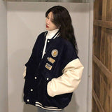 Amfeov spring and  summer new jacket women's tide loose Korean version of the all-match  baseball uniform jacket  Harajuku style 1202