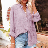 Fall outfits back to school Solid Casual Loose Hollow Out Shirts For Women 2023 Summer Women's Oversized Shirts And Blouses Fashion Elegant Youth Female Top