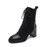 Amfeov Trendy and fashionable women's boots for autumn and winter 2024, new medium thick heel socks, high heels, women's fashion boots