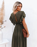 Amfeov Women Summer Vacation Short Sleeve A Line Maxi Dress