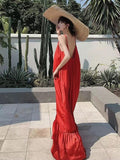 Amfeov Sexy Backless Seaside Holiday Dress