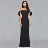 off shoulder  2024 Women's Wrapped Chest Lace-up Side Slit Sleeveless Dress Dress Dress