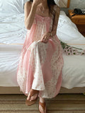 Amfeov Pink Floral Vacation Slip Dress