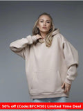 winter outfits men 2024 Autumn and Winter Women's Long-Sleeved Hooded Sweater Pullover Loose Casual Top for Women