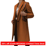 winter outfits men 2024ebay Autumn and Winter Solid Color Lapel Mid-Length Button Woolen Overcoat Coat for Women