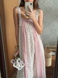 Amfeov Pink Floral Vacation Slip Dress