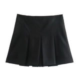 cold weather outfits Amfeov 2024 Spring Summer Women Casual Tierred Mini Skirts Fashion Vintage Solid High Wasit Ruffles Pleated Sexy Shorts Skirts