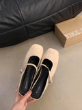 Amfeov Brand New Women Flats Round Toe Shallow Slip On Ladies Casual Ballet Shoes Soft Leather Eelgant Dress Shoes Mujer Size