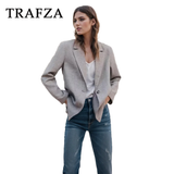 cold weather outfits Amfeov 2024 Spring Summer Office Lady Blazers Fashion Casual Elegant Solid Single Button Shrug Chic Women Blazers Vintage Jacket