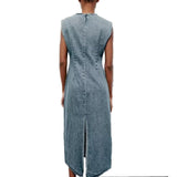 cold weather outfits Amfeov Women's Sleeveless Denim Long Dress, Casual Slimming Dress, Versatile Midi Dress, New Fashion