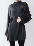 Amfeov Loose Comfy Long Knitted Dress