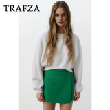 cold weather outfits Amfeov 2024 Spring Summer Casual Asymmetrical Women Skirts Fashion Vintage Solid High Waist Chic Mini Elegant Skirts