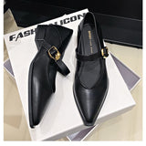 Amfeov 2024 New Style Fashionable Comfortable Elegant Toe Shoes Women's Sweet Cool Mary Jane Shoes Evening Night Versatile Scoop Shoes