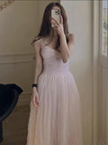 Amfeov Graceful Ballet Lace Strap Dress