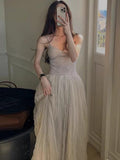 Amfeov Graceful Ballet Lace Strap Dress