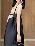 Amfeov Elegant Black Strapless Evening Dress