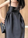 Amfeov Elegant Black Strapless Evening Dress