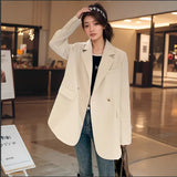 cold weather outfits Amfeov Streetwise Women's Loose-Fit Western-Style Suit Jacket New Design Sensibility Spring Autumn 2024 Season Side Slit Fashion Top