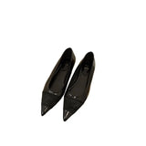 Amfeov Pointed Toe Women Loafers Black Brown White Casual Mules Shoes New 2024 Fashion Shallow Slip on Low Flat Heel Party Dress Shoes