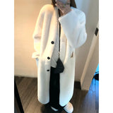 cold weather outfits Amfeov 2024 New Thickened Idle Style Women's Long Eco-Friendly Mink Fur Jacket Overcoat From China Mainland True Leather Fur