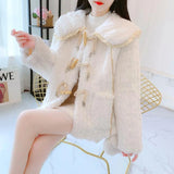 cold weather outfits Amfeov Thickened Lamb Wool Fleece Short Jacket For Women 2024 Winter New Petite Leather Integrated Fleece Overcoat Doll Neck Style