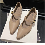 Amfeov 2024 New Style Fashionable Comfortable Elegant Toe Shoes Women's Sweet Cool Mary Jane Shoes Evening Night Versatile Scoop Shoes