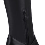 cold weather outfits Amfeov Ladies Over-Knee High Boots Pointed Toe Thin Heels Platform Size 32-45 Black White S2687