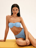 Amfeov Waffle Bandeau Bikini Set