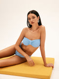 Amfeov Waffle Bandeau Bikini Set