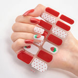 Amfeov-Two Sorts 0f Nail Stickers Solid And Patterned Nails Full Cover Nail Stickers Nails Art Decoration Nail Decoration Women Salon