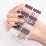 Amfeov-Four Sorts of Nail Stickers Fashion Nail Wraps Self Adhesive Manicure Decoracion Nail Strips Nail Sticker Set Nail Art