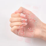 Amfeov-16 Tips/Sheet Glitter Series Shiny Manicure Decoracion Designed Nail Art Stickers 2020 Nail Decoration Nail Wraps Shiny