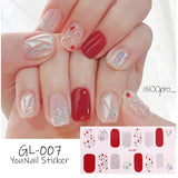 Amfeov-16 Tips/Sheet Glitter Series Shiny Manicure Decoracion Designed Nail Art Stickers 2020 Nail Decoration Nail Wraps Shiny