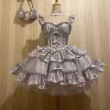 pink dress Lolita Pettiskirt Sweetheart Ballet Princess Dress