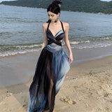 Amfeov-Thai Dress Summer Open Back Atmosphere Halterneck