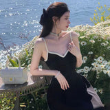 prom dresses Fashionable French Elegant High-End Dress Dress Spring/Summer 2024 plus Size Hepburn Style Retro Suspender Dress for Women