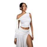 fashion killa Style 2024 Spring New Women's Clothing New Sexy Navel Vest High Waist Sheath Skirt Set