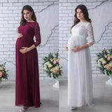 harajuku dress to impress New Sexy Hot Selling Lace Stitching Chiffon Mopping Maternity Long Dress