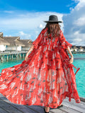 Amfeov-Beach Dress Women's Summer 2024 New Classy Elegant Bohemian Beach Travel Long Dress Holiday Dress