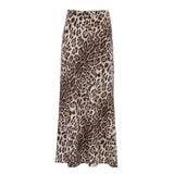 soulja boy outfits Fashionable Brown Leopard Print A- line Skirt Women's 2024 Autumn Street Drape Hot Girl Mop Dress Women's Clothing