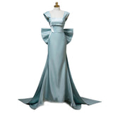 pirates vs sailors drees to impress 2024 Evening Dress Banquet Elegant Light Luxury Niche Satin off-Shoulder Host Annual Meeting Fishtail Dress