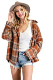 outfit inspo fall plus Size Women's Autumn and Winter New Plaid Coat Casual Loose Lapel Woolen Coat