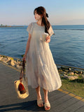 Amfeov-Women's Summer Loose Seaside Vacation Beautiful Beach Dress