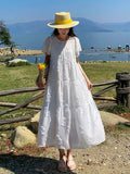 Amfeov-Women's Summer Loose Seaside Vacation Beautiful Beach Dress