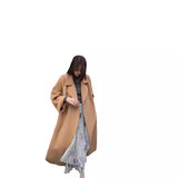 streetwear men outfits New Sicilian Lazy Coat Elegant Double-Sided Cashmere Extended Loose plus Size High-Grade Woolen Coat