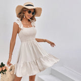 hoco dresses 2024 French Elegant Holiday Style Dress Seaside Holiday Skirt for Children