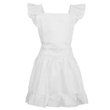 hoco dresses Apron British Court Style White Skirt Overalls Apron Japanese Role Playing Apron Maid Group