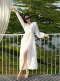 Amfeov-Sanya Fancy Chiffon Summer Super Long Dress