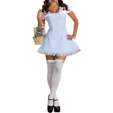 Onemillionlucky dress to impress codes Halloween Costume Wizard of Oz Dorothy Blue Plaid Dress Fairy Tale Costume Double Ponytail Skirt